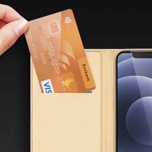 Dux Ducis Skin Pro kabura etui pokrowiec z klapką iPhone 13 mini złoty - Etui i futerały do telefonów - miniaturka - grafika 18