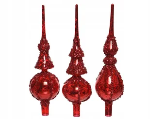 Czubek Na Choinkę Szpic Świąteczny Czerwony 31 Cm - Ozdoby bożonarodzeniowe - miniaturka - grafika 1