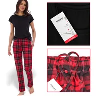 Piżamy damskie - Cornette Piżama Damska Zestaw Koszulka Długie Spodnie Bawełna Rozmiar M - miniaturka - grafika 1