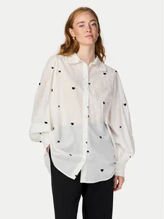 YAS Koszula Heart 26027777 Biały Regular Fit - Koszule damskie - miniaturka - grafika 1