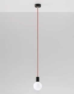 Sollux Lighting Lampa Wisząca Edison czarno-czerwona - SL.0158 - Lampy sufitowe - miniaturka - grafika 1