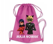 Plecaki worki - WOREK SZKOLNY Na Buty Plecak Miraculum Biedronka 7 - miniaturka - grafika 1