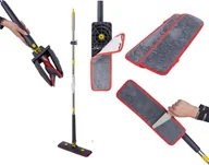 Miotły, szufle, mopy - MOP PŁASKI OBROTOWY WYCISKANY MOTYLEK X TWIST Z WYCISKACZEM +  3 NAKŁADKI - miniaturka - grafika 1