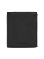 Portfele - Calvin Klein Duży Portfel Męski Micropebble Comp Trifold W Coin LV04D1034G Czarny - miniaturka - grafika 1