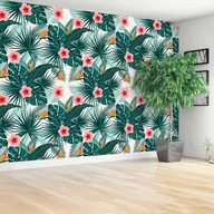 Fototapety - Fototapeta Liście i kwiaty - miniaturka - grafika 1