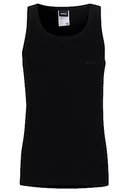 Koszulki męskie - BOSS Męski tank top oryginalny podkoszulek z bawełny o delikatnej strukturze RIPP, czarny (Black1), S - miniaturka - grafika 1