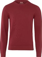Swetry męskie - BRAX Style Rick Blue Planet Nachhaltiger Pullover w nowoczesnej odzieży Dye-Optik Sweter Męski, Wypalony czerwony, 50 - miniaturka - grafika 1