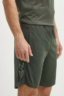 Spodenki męskie - Hummel szorty treningowe Flex Mesh kolor zielony - grafika 1