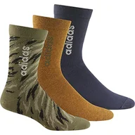 Skarpetki damskie - adidas Unisex Grf CRW skarpety z 3 parami, wielokolorowe (Olifo/Narbri/AZMASO), S - miniaturka - grafika 1
