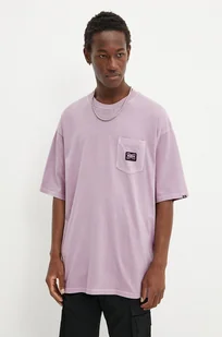 Vans t-shirt męski kolor fioletowy gładki VN000HESD451 - Koszulki męskie - miniaturka - grafika 1