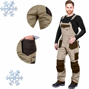 Spodnie robocze ocieplane ogrodniczki na szelki zimowe ochronne FORMEN XL Leber&Hollman - Odzież robocza Spodnie robocze ocieplane ogrodniczki na szelki zimowe ochronne FORMEN XL Leber&Hollman - Odzież robocza - miniaturka - grafika 1
