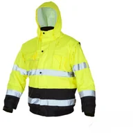 Odzież robocza - Kurtka robocza zimowa ODBLASKOWA FLASH YELLOW krótka WODOODPORNA ROZM M - miniaturka - grafika 1
