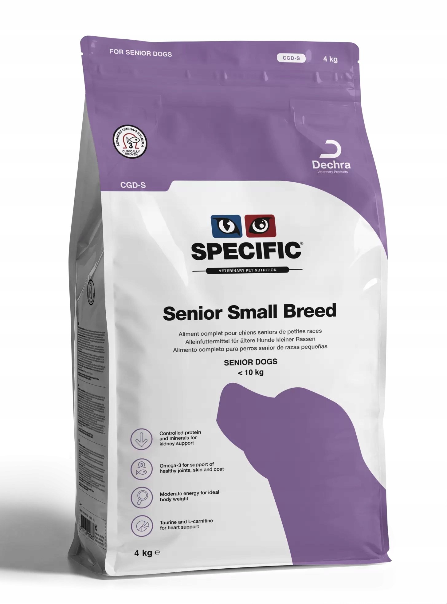 Karma sucha dla psa DECHRA Specific Senior Small Breed Cgd-S, 4 kg