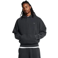 Bluzy sportowe męskie - Męska bluza dresowa nierozpinana z kapturem Under Armour UA Icon Hwt Flc Wash Os Hood - czarna - UNDER ARMOUR - miniaturka - grafika 1