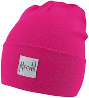 Czapki dla dzieci - Śliczna czapka przejściowa z bawełny dla dziewczynki Noviti CP071-G-05 Fuksja - miniaturka - grafika 1