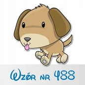 Naklejki na ścianę - Naklejka na ścianę 50cm Piesek 488, 50x47 cm - miniaturka - grafika 1