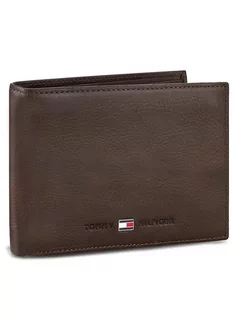 Portfele - Tommy Hilfiger Duży Portfel Męski Johnson Cc Flap And Coin Pocket AM0AM00660/82566 Brązowy - grafika 1