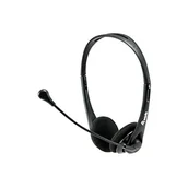 Słuchawki bluetooth - Equip 245305 Zestaw suchawkowy USB, zestaw suchawkowy, opaska na gow, biuro/call center, czarny, binauralny, sterowanie in-line u - miniaturka - grafika 1