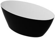 Wanny - Omnires Marble+ Siena 80x160 cm SIENAWWBCP czarny/biały połysk - miniaturka - grafika 1