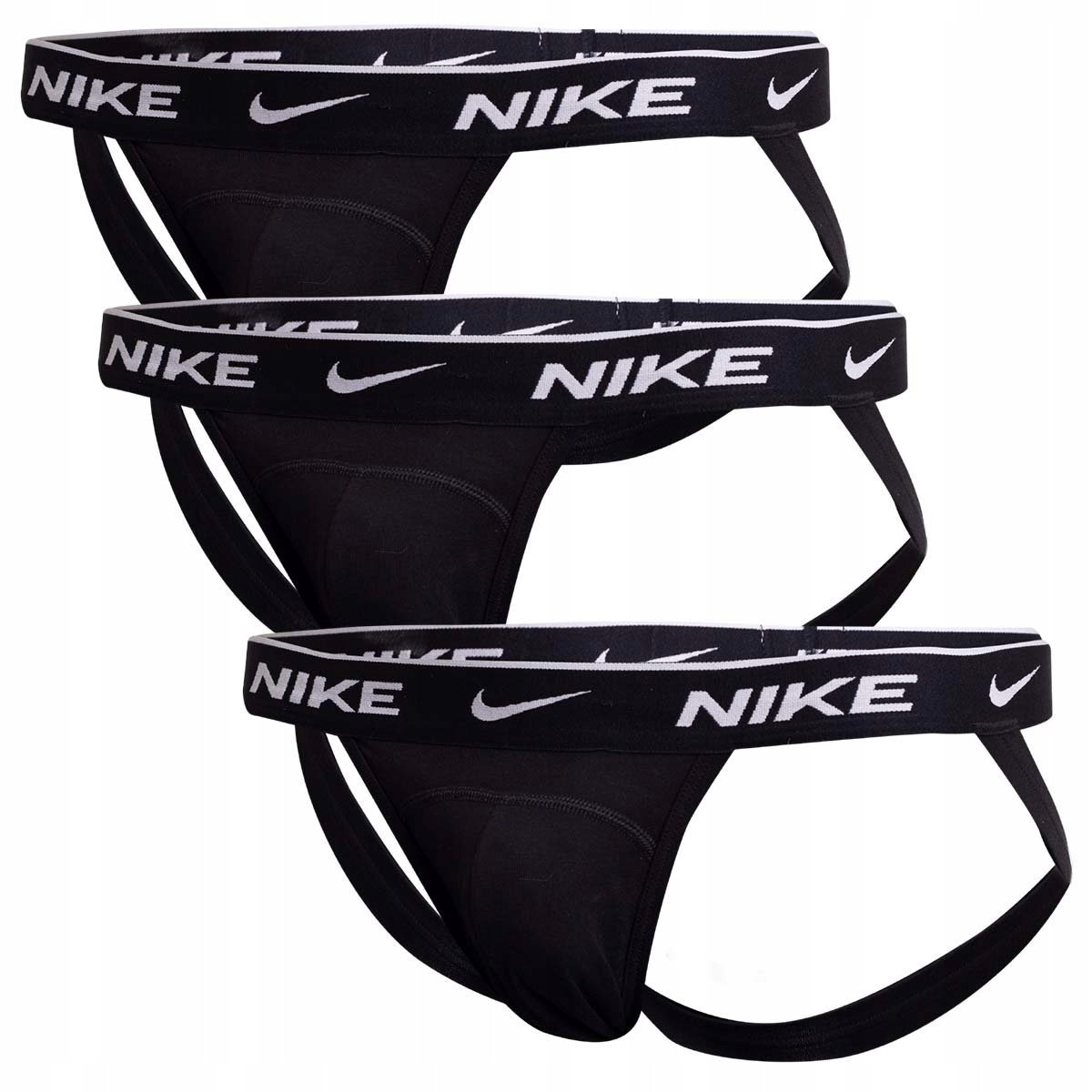 Nike Majtki Męskie Jock Strap 3Pk Czarne R. L
