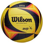 Siatkówka - Wilson OPTX AVP Official Game Ball WTH00020XB unisex piłka do siatkówki żółta - miniaturka - grafika 1
