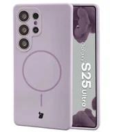 Etui i futerały do telefonów - Bizon Silikonowe etui z pierścieniem magnetycznym Soft Case Magnetic do Galaxy S25 Ultra, jasnofioletowe - miniaturka - grafika 1