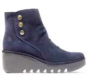 Botki damskie - Fly London Damskie botki Brom344fly, granatowy, 35 EU - miniaturka - grafika 1
