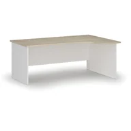 Biurka - Biurko narożne PRIMO WHITE, 1800 x 1200 mm, prawe, biały/dąb naturalny - miniaturka - grafika 1