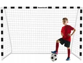 Piłki dla dzieci - Duża metalowa bramka piłkarska z siatką mocna treningowa do gry w piłkę nożną 300 cm - miniaturka - grafika 1