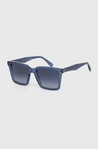 Tommy Hilfiger okulary przeciwsłoneczne męskie kolor granatowy - Okulary przeciwsłoneczne - miniaturka - grafika 1