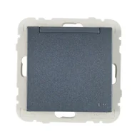 Gniazdka elektryczne - Efapel Gniazdo pojedyncze IP44 LOGUS 90 Grafit - miniaturka - grafika 1
