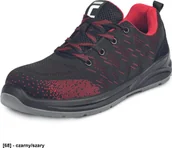 Obuwie robocze - CERVA GERA S1 SR - Lekkie półbuty zawodowe robocze lekka tekstylna dziana cholewka metalowy podnosek i wkładka antyprzebiciowa - czarny/czerwony 37 - miniaturka - grafika 1