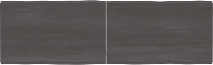 vidaXL Blat stołu, ciemnoszary, 160x50x4 cm, dąb z naturalną krawędzią - Pozostałe meble ogrodowe - miniaturka - grafika 1