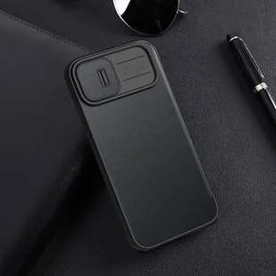 Nillkin Qin Leather Pro Case etui iPhone 14 Plus osłona na aparat kabura pokrowiec obudowa z klapką zielony - Etui i futerały do telefonów - miniaturka - grafika 19