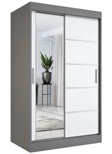 Szafa przesuwna 120 cm antracyt + biały N3-C86 - Szafy Szafa przesuwna 120 cm antracyt + biały N3-C86 - Szafy - miniaturka - grafika 1