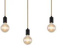 Lampy sufitowe - Globo Gregor 15539-3HB lampa wisząca zwis 3x60W E27 czarna - miniaturka - grafika 1