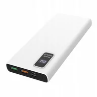 Powerbanki - Power Bank z wyświetlaczem LED Power Delivery 10000 mAh 3,7V biały - miniaturka - grafika 1