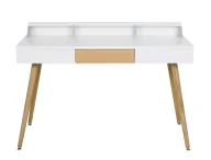 Biurka - Elior Białe skandynawskie biurko z nadstawką Z8-A82 - miniaturka - grafika 1