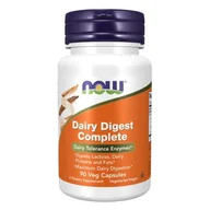 Układ pokarmowy - Now® Foods NOW Dairy Digest Complete, enzymy mleczne na nietolerancję laktozy, kapsułki ziołowe 90 - miniaturka - grafika 1