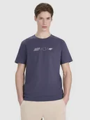 Koszulki męskie - 4F T-shirt regular z nadrukiem męski - szary L - miniaturka - grafika 1