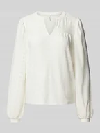 Bluzki damskie - Bluzka z ażurowym wzorem model ‘SANDRA’ - miniaturka - grafika 1