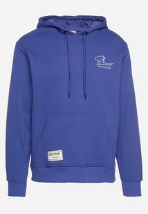 Niebieska Bluza z Kapturem i Kieszenią Kangurkiem Narisela - Bluzy męskie - miniaturka - grafika 1