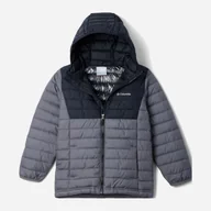 Kurtki i płaszcze dla chłopców - Kurtka młodzieżowa chłopięca zimowa Columbia Powder Lite II Hooded Jacket 2090023023 164-170 cm Szary/Czarny (195981516661) - miniaturka - grafika 1