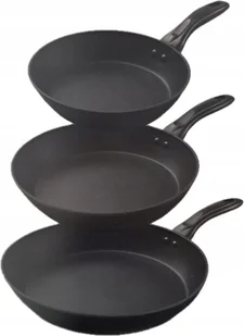 Zestaw 3 patelni z nieprzywierającą powłoką 20, 24 i 28cm wszystkie kuchenk - Zestawy garnków i patelni - miniaturka - grafika 1
