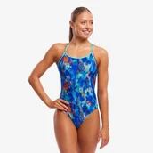 Stroje kąpielowe - FUNKITA Strój kąpielowy damski jednoczęściowy DIAMOND BACK ONE PIECE paint press - miniaturka - grafika 1