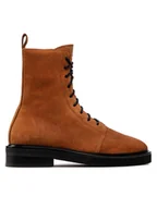 Botki damskie - Simple Botki SL-34-02-000075 Brązowy - miniaturka - grafika 1