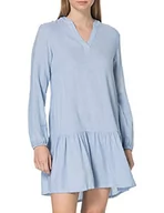 Sukienki - TOM TAILOR Damski Sukienka tunika w paski z lnu 1026351, 26743 - Blue White Vertical Stripe, 42 - miniaturka - grafika 1