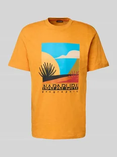 T-shirt z nadrukiem z logo model ‘ARBIA’ - Koszulki męskie - miniaturka - grafika 1
