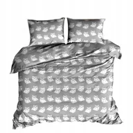 Pościel - pościel bawełna lux 220x240 + 2 poszewka B 352 sowy szare - miniaturka - grafika 1