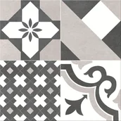 Płytki ceramiczne - Gres Fumo Patchwork gpt1110 colours mix satin 29,8x29,8 Senti - miniaturka - grafika 1